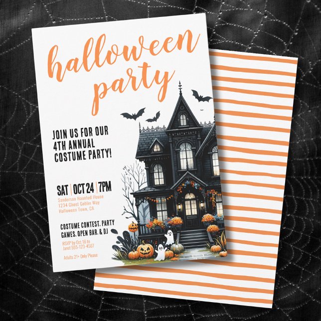 Halloween Haunted House Costume Party Invitation (Halloween Haunted House Costume Party Invitation)