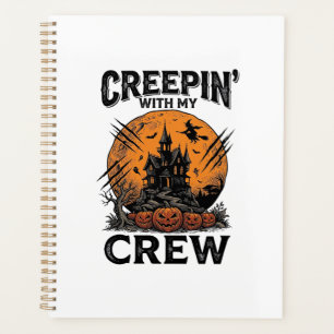 Halloween Haunted House Creepin With My Crew Shirt Planner