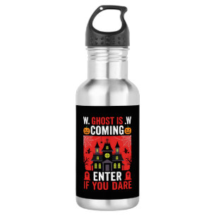 Halloween Haunted House Enter If You Dare 532 Ml Water Bottle