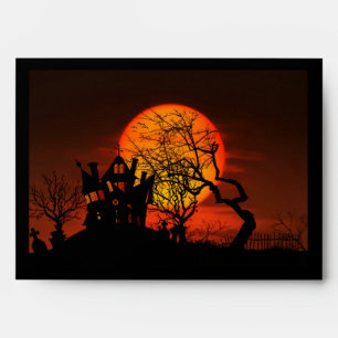 Halloween Haunted House Envelopes