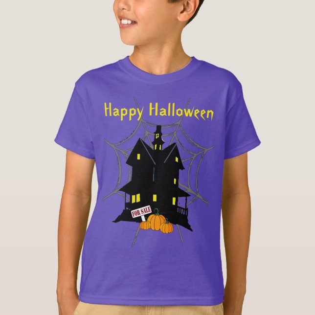 Halloween Haunted House For Sale Kids' T-Shirt (Front)