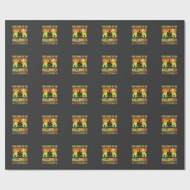 Halloween Haunted House For Some of Us Wrapping Paper (Flat)