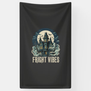 Halloween Haunted House Fright Vibes Design Banner