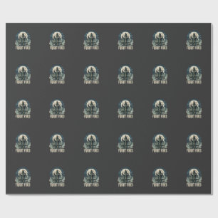 Halloween Haunted House Fright Vibes Design Wrapping Paper