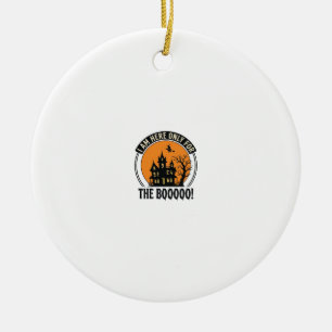 Halloween Haunted House Funny Boo Vintage_1 Ceramic Tree Decoration