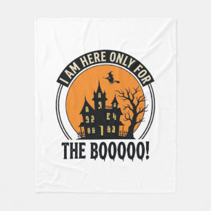 Halloween Haunted House Funny Boo Vintage_1 Fleece Blanket