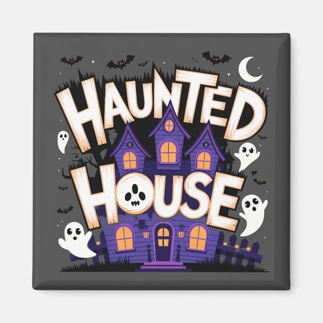 Halloween - Haunted House Magnet (Front)