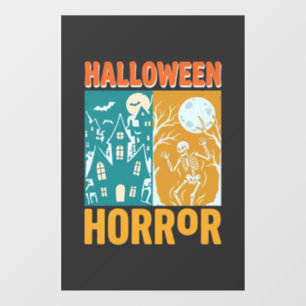 Halloween Haunted House Moon Skeleton Design_1