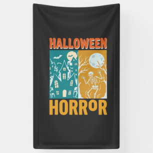 Halloween Haunted House Moon Skeleton Design_1 Banner