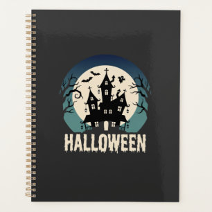 Halloween Haunted House Moonlight Vector Planner