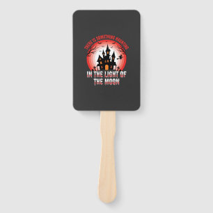 Halloween Haunted House Moonlight Witch Hand Fan