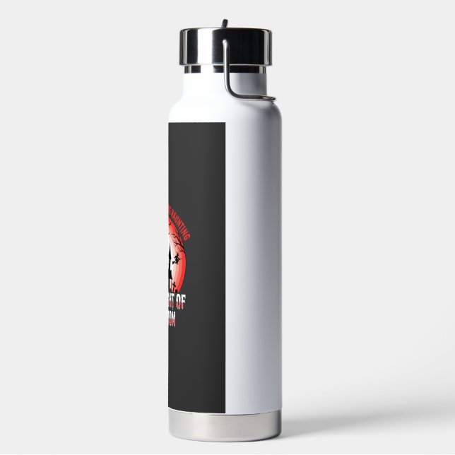 Halloween Haunted House Moonlight Witch Water Bottle (Left)
