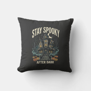 Halloween Haunted House Night Cushion