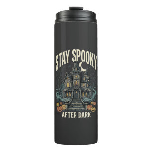 Halloween Haunted House Night Thermal Tumbler