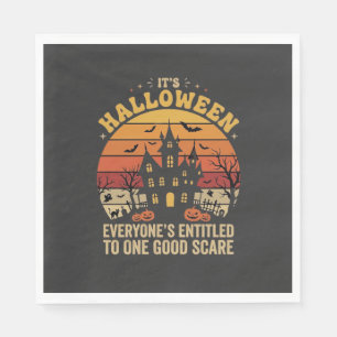 Halloween Haunted House One Good Scare Design_1 Napkin