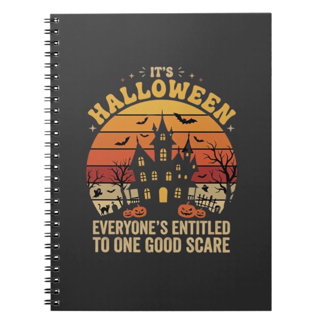 Halloween Haunted House One Good Scare Design_1 Notebook (Front)