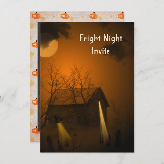 Halloween Haunted House Party Invitation (Front/Back)