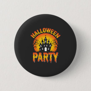 Halloween Haunted House Party Vector 6 Cm Round Badge