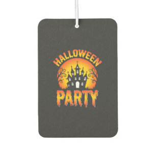 Halloween Haunted House Party Vector Car Air Freshener
