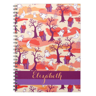 Halloween Haunted House Personalised Notebook