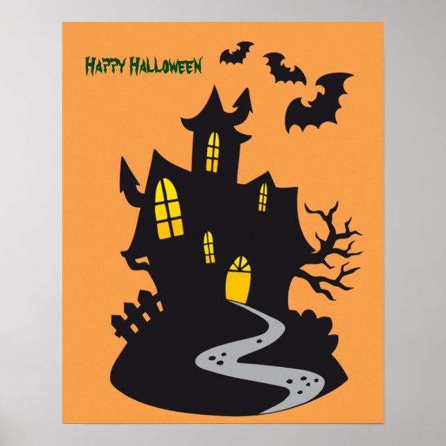 Halloween Haunted House Poster (Front)