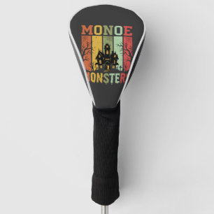 Halloween Haunted House Retro Monsters Golf Head Cover