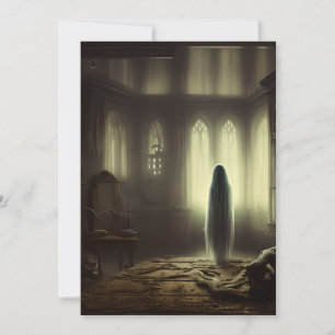 Halloween Haunted House Scary Holiday Card