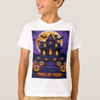 Halloween Haunted House T-Shirt | Spooky Pumpkins,