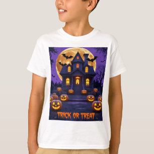 Halloween Haunted House T-Shirt   Spooky Pumpkins,