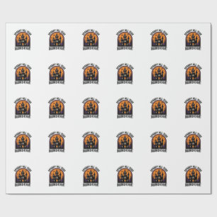 Halloween Haunted House Vintage Engraving Spooky A Wrapping Paper