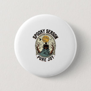 Halloween Haunted House Vintage Engraving Spooky J 6 Cm Round Badge