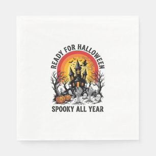 Halloween Haunted House Vintage Scary Ready Shirt_ Napkin