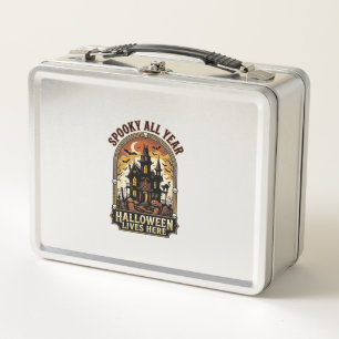 Halloween Haunted House Vintage Spooky All Year_1 Metal Lunch Box