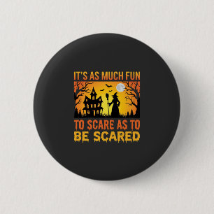 Halloween Haunted House Witch Scare Quote 6 Cm Round Badge