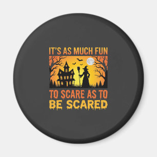 Halloween Haunted House Witch Scare Quote Magnet