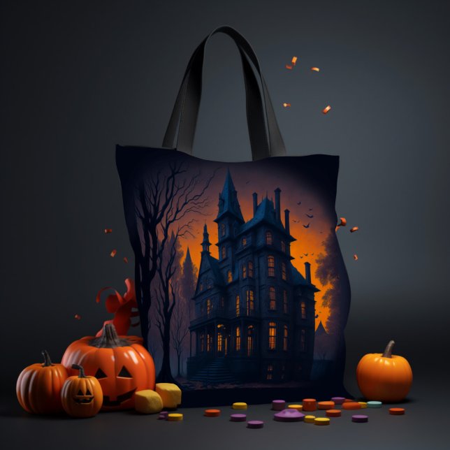 Halloween Haunted Mansion Tote Bag (Creator Uploaded)