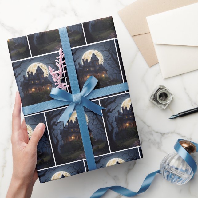 Halloween Haunted Mansion Wrapping Paper (Gifting)