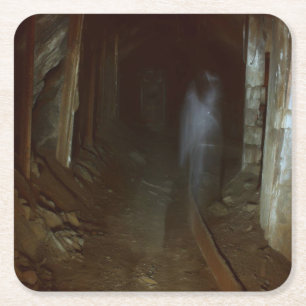 Halloween - Haunted Mine 1 Square Paper Coaster