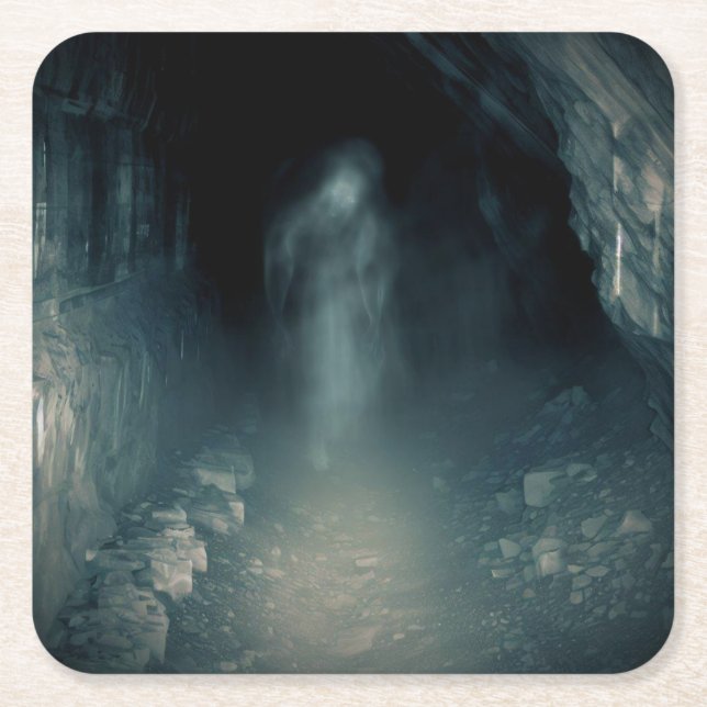 Halloween - Haunted Mine 2 Square Paper Coaster (Front)