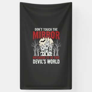 Halloween Haunted Mirror Devils World Graphic Banner
