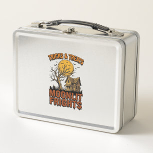 Halloween Haunted Moon Vintage Tree Night Shirt_1 Metal Lunch Box