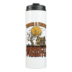 Halloween Haunted Moon Vintage Tree Night Shirt_1 Thermal Tumbler