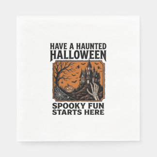Halloween Haunted Shirt Spooky Vintage Party Desig Napkin