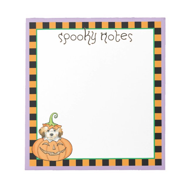 Halloween Havanese Notepad (Front)