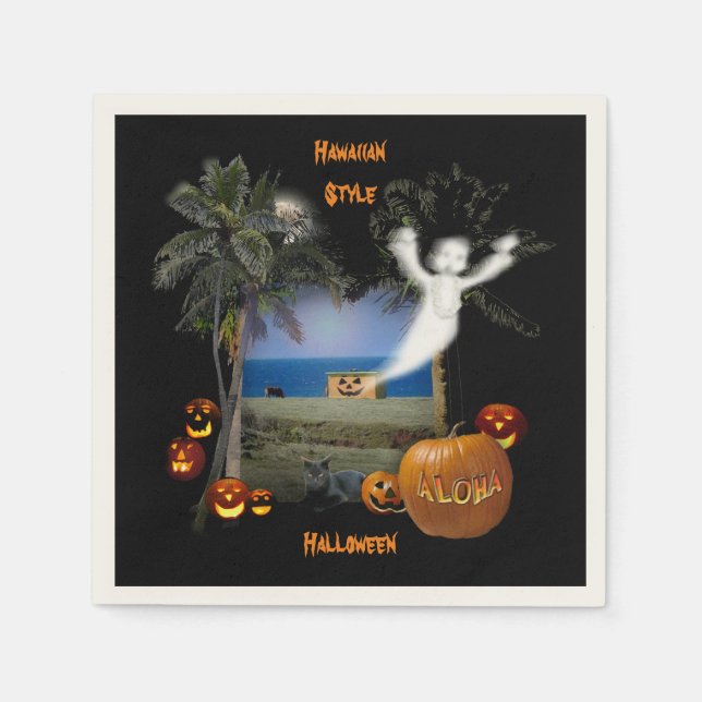 Halloween Hawaiian Style Napkin (Front)