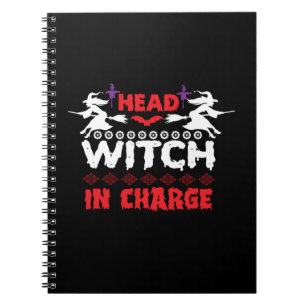 Halloween Head Witch In Charge Birthday Notebook
