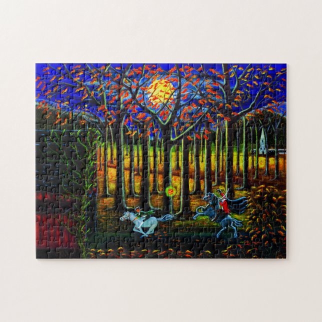 Halloween,Headless,Horseman,Sleepy,Hallow Jigsaw Puzzle (Horizontal)
