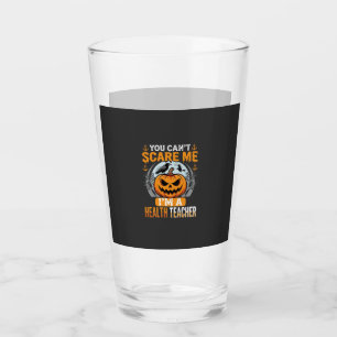 Halloween Health Teacher Scary Pumpkin Crow Glass