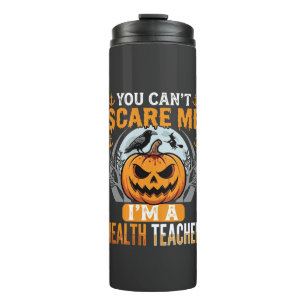Halloween Health Teacher Scary Pumpkin Crow Thermal Tumbler