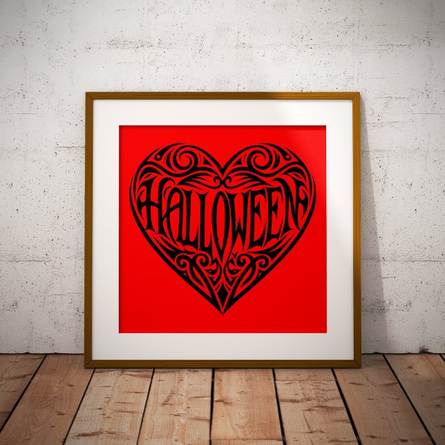 Halloween Heart, Black Heart, Holiday Foil Prints (Creator Uploaded)